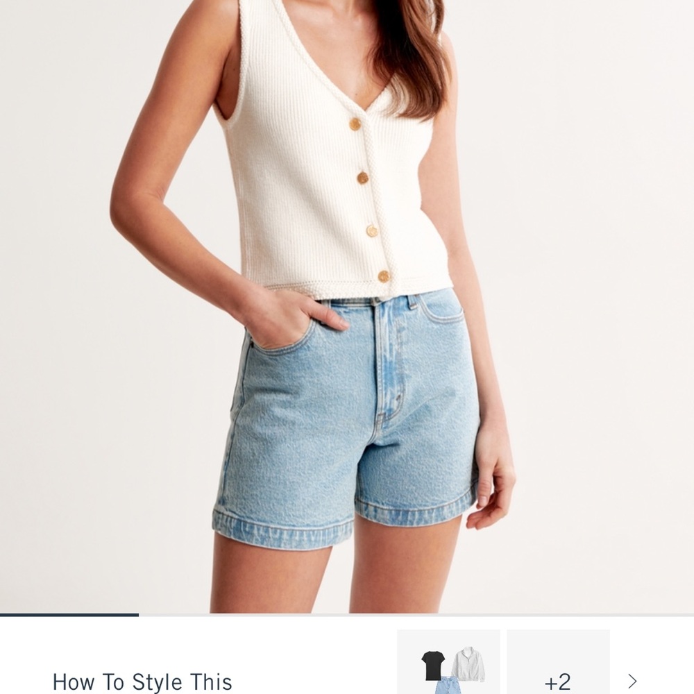 Abercrombie high rise Dad short
